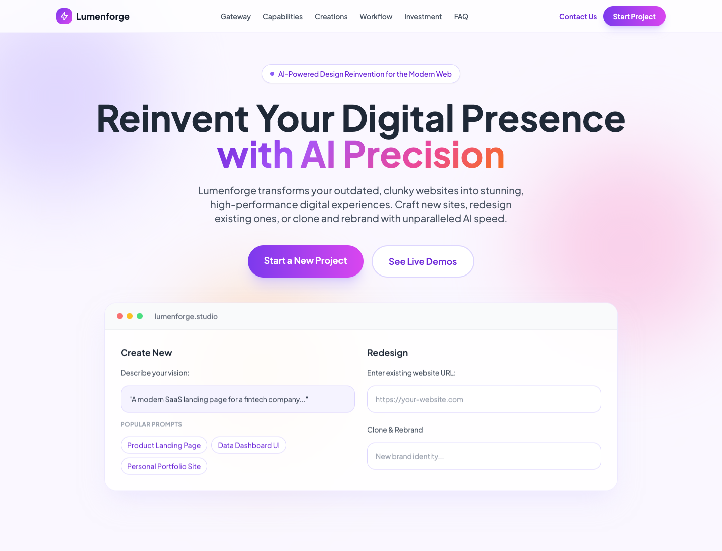 Lumenforge AI Studio