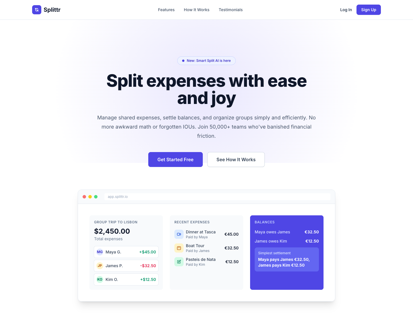 Splitwise Modern