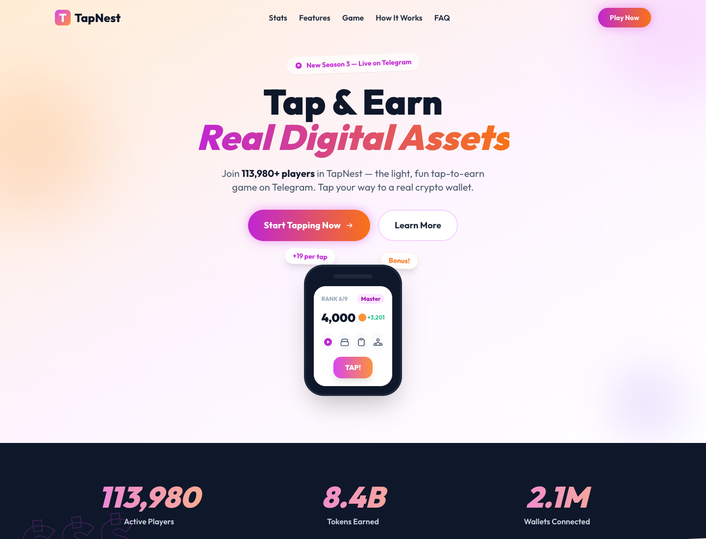 Tap & Earn Pop